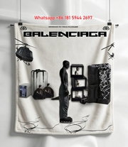 Balenciaga Avant-Garde Surreal Art Flannel Throw Blanket for Sofa Wall Decor BA135